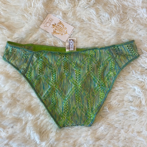 Becca by Rebecca Virtue GREEN Adela Mosaic Hipster Bikini Bottom, US Large - Picture 7 of 10